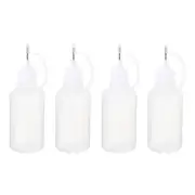 4pcs 30mL Needle Tip Plastic Glue Applicator Bottles with Lids Paper Quilling
