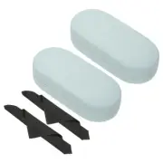 Hard Shell Eyeglasses Case, 2 Pack Litchi Grain Large Glasses Case, Light Blue