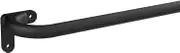 Wrap Around Adustable Blackout Curtain Rods For Windows 71 to 122 cm Single Curtain Rods,Metal Industrial Black Curtain Rod Set (5/8")
