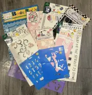 LOT Vintage 90s Wall Stencil Borders Variety of Brush Paint Pre-Cut Patterns NEW