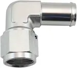 Aeroflow Female -8AN 90Deg to 5/8" Barbsilver Swivel Nut - AF413-08-10S