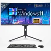 Aio All IN One I5 34 " Curved FHD Windows 11 4gb 120gb Gaming Desktop Editing PC
