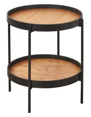 [Cooper & Co] Jax Side Table 51cm in Natural/Black