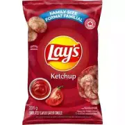 LAYS KETCHUP POTATO CHIPS FAMILY SIZE BAGS 10x235gr FRESH & SECURE