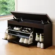 Netstar 3-Tier Shoe Entryway Bench with Cushion, Shoe Rack Bench with Flip