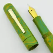 Peyton Street Pens Zayante Fountain Pen - Green Yellow Ebonite, JoWo Nibs (New)