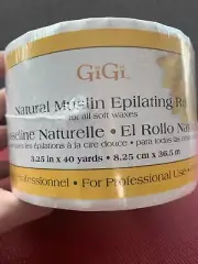 GIGI Natural Muslin Roll 3.25 in. x 40 yard NEW Package Epilating Roll Waxing