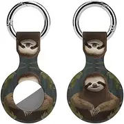 1PCS for Sloth Air Tag Holder Case Waterproof & Shockproof Anti-Scratch Protective Air Tag Cover with Keychain Ring Silicone Tags Holders for Luggage, Backpack, Keys, Pet