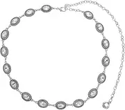 [LIFKOME] Waist Chain Belly Chain Wedding Belt for Bride Dress Renaissance Costume Women Body Jewelry for Women Waist Beads Dress Belt Women's Belts Waist Jewelry for Women Silver Metal