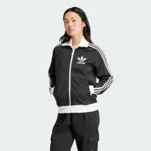 【adidas 愛迪達】外套 女款 運動外套 三葉草 BECKENBAUER TT 黑白 IR6089