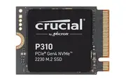 Crucial P310 1TB M.2 2230 NVMe SSD 7100/6000 MB/s 1M IOPS 220TBW 2M MTTF for MS Surface Pro Valve Steam Deck Asus Rog Ally Lenovo Legion Go MSI Claw CT1000P310SSD2