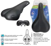 Acentia Geminus Bike Cycling Bicycle Saddle Black