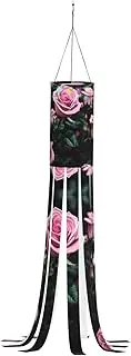 Halloween Garden Red Rose Print Windsock Lights Halloween Lighted Windsock for Patio Yard Pathway Party Decor