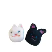 Wool Dryer Balls Bunny Rabbits Handmade Needle Felted 2 Piece Set USA MADE