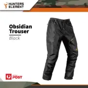 Hunters Element Black Hunting Ultra Light Waterproof Obsidian Trouser