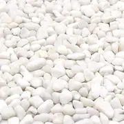 Premium Pebbles White Rocks for Plants & Garden. Decorative Polished Pebbles. 3/8 Inch 2lbs for Succulents, Vases & Pots (XSM (0.375 Inch), White - Lightly Polished, 2)