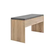 Nala Set of 2 Fabric Wooden Kitchen Dining Bench Seats Chair - Natural - Natural