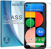 MEZON [2 Pack] Crystal Clear Premium 9H HD Tempered Glass Screen Protectors for Google Pixel 4a 5G (6.2”) – Case Friendly, Shock Absorption (Pixel 4a 5G, 9H HD)