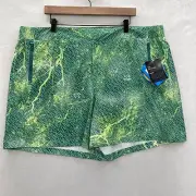 Columbia PFG Tidal II Shorts Women's Plus 2X Green Mako Camouflage Stretch Camp