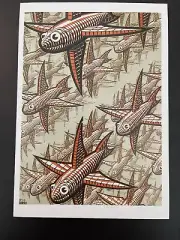 POSTCARD UNPOSTED- M.C. ESCHER (1898-1972)- DEPTH, 1955