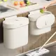廚房垃圾桶家用衛生間廁所客廳2023新款帶蓋紙簍壁掛式夾縫專用桶