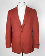 NEW Brooks Brothers 40R LEOMASTER Irish Linen Sport Coat Burnt Orange HALF LINED