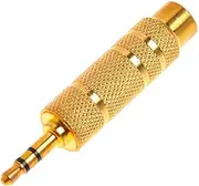 3.5mm to 6.5mm Audio Jack Converter Adapter Male to Female Stereo Connector