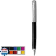 Parker Jotter Originals Fountain Pen, Classic Finish, Medium Nib, Blue and Bl