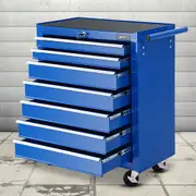 Giantz Tool Chest Trolley 7 Drawers Toolbox Storage Garage Blue