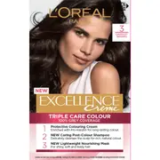 L'Oreal Excellence Creme Hair Colour 3 Darkest Brown each