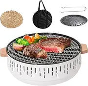 Small Charcoal Grill | Stainless Steel Portable | Camping Charcoal Grill | Outdoor Tabletop Grill, Compact Charcoal Grill, Dense Mesh Grill Grate, Portable BBQ Grill, Picnic Charcoal Grill