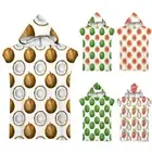 Adult Kid Hooded Changing Robe Microfiber Beach Towel Bathrobe Poncho Towels NEW