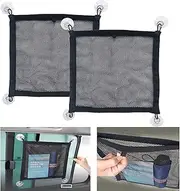 Etomvoop 2PCS Car Luggage Net Storage Net Nylon Mesh Pocket Organizer Bag for All Windows and Pop-up Roof for V VV T5 T6 Campervans Caravans Boats (Small-2pcs)