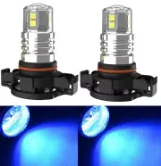 LED 20W PSX24W 2504 Blue 10000K Two Bulbs DRL Head Light Replacement Show Color