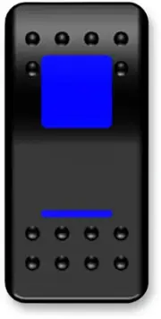 Moose On/Off Rocker Switch Blue