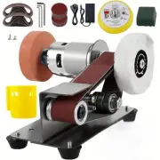Mini Belt Sander, Electric Power Bench Belt Grinder, Adjustable Speed Electri...