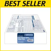 Durable 3-Part Carbonless Garage Repair Order Forms, 250-Count, Professional Use