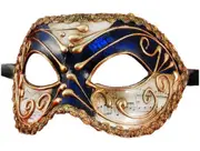 Italian Venice Venetian Masquerade Mask - Colombina Vivian Music Blue