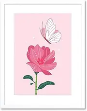 Magic Garden Butterfly Flower Framed Wall Art Print