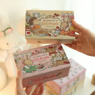 🔥台灣好物熱賣🔥直角長方形鐵盒糖果餅干烘焙包裝喜糖盒結婚禮盒綁尼兔收納盒