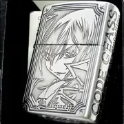 Zippo Code Geass Lelouch Of The Rebellion Lelouch Brass Etching Silver Lighter