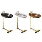 Small Side Table Narrow C Shaped End Table For Sofa Couch And Bed Bedroom