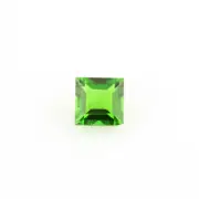0.41ct Loose Diopside Gemstone - Genuine Green Square Princess 4.18mm Small Chip