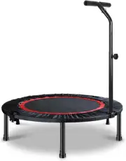 40Inch Rebounder Mini Trampoline with Adjustable Non-Slip Handle T Bar, Foldable
