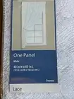 NEW White Deanna Floral Rose Lace Window Sheer Curtain Panel SINGLE 40"W x 63"L