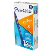 Papermate Profile Gel Pens Ultra Smooth 0.7mm (Blue) [Box 12]