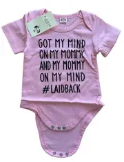 "Got My Mind On My Mommy And My Mommy On My Mind" One Piece Size 6-13 Month.New.