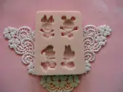 Disney Babies Mickey Minnie Mouse & friends silicone mold fondant cake FDA
