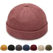 Retro Men Skullcap Hat Cap Casual Sailor Mechanic Beanie Brimless Hip-hop Hat AU