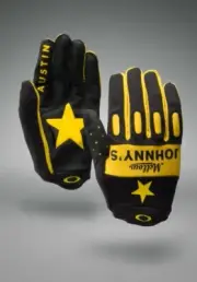 New Oakley Factory Glove Mellow Johnnys Black/Yellow Medium 94099-018 RARE